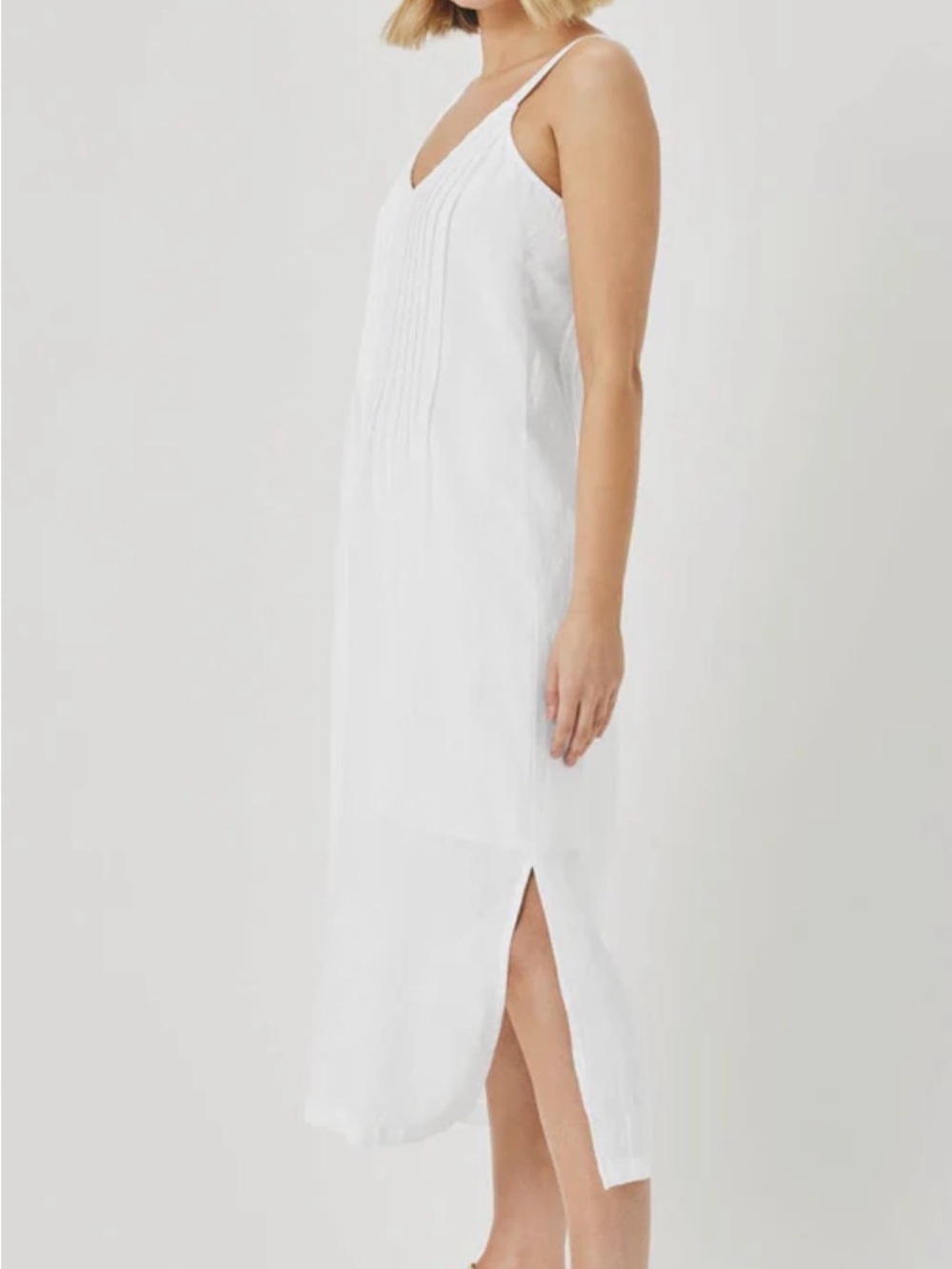 Splendid Stella White Linen Midi Dress XS - Picture 2 of 6